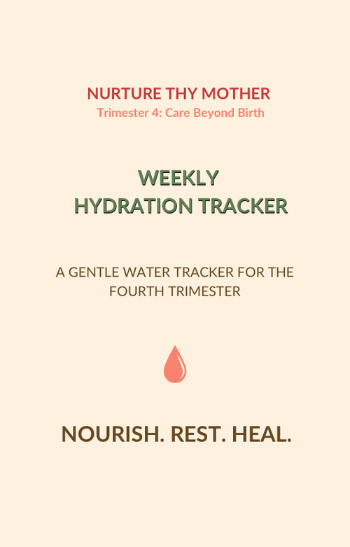 Postpartum Hydration Tracker for Fourth Trimester Recovery