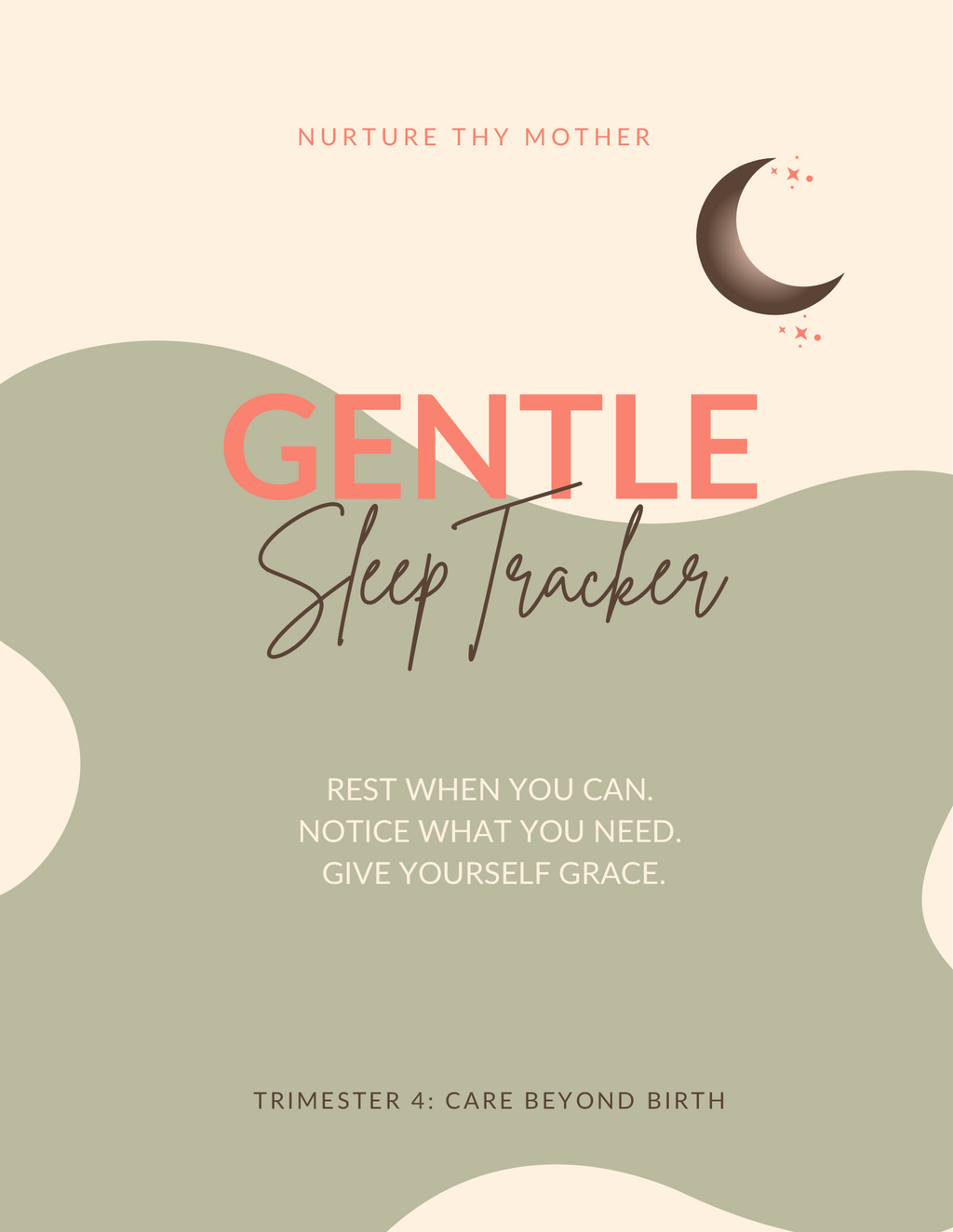 Gentle Postpartum Sleep Tracker | Digital Download
