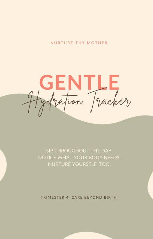 Gentle Postpartum Hydration Tracker | Digital Download